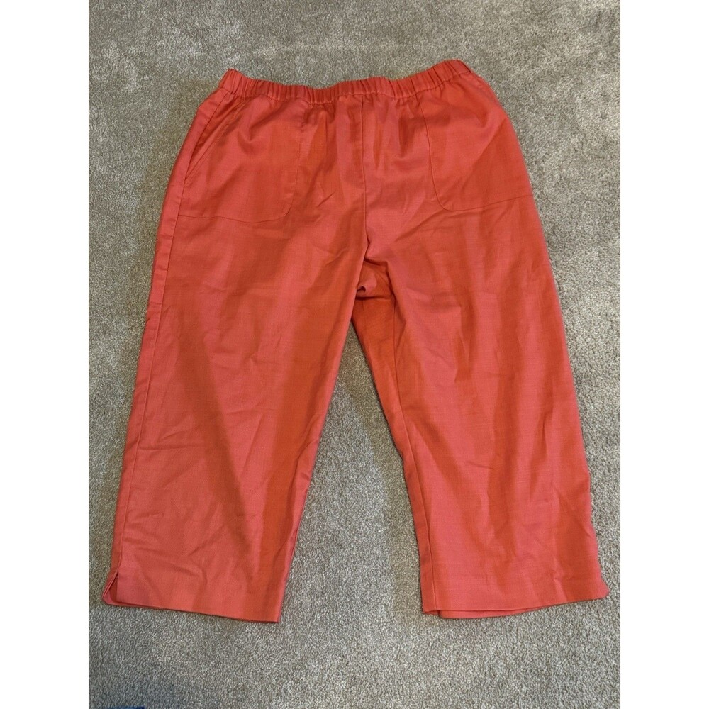 Alfred Dunner  Classic Fit Pull On Pants Size 16 Coral Crop